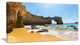"Wide Portugal Beach With White Waters" Modern Beach Canvas Art Print, 40"x20"