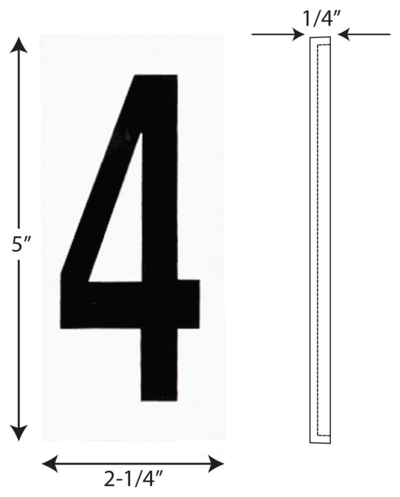 Address Numbers For P5968 Address Lights Ten "4" In Package, White