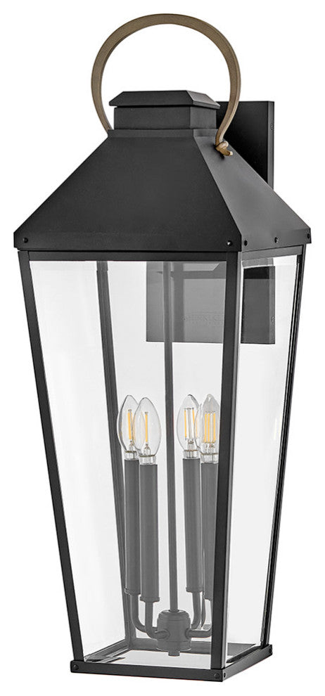 Hinkley Dawson Large Wall Mount Lantern, Black