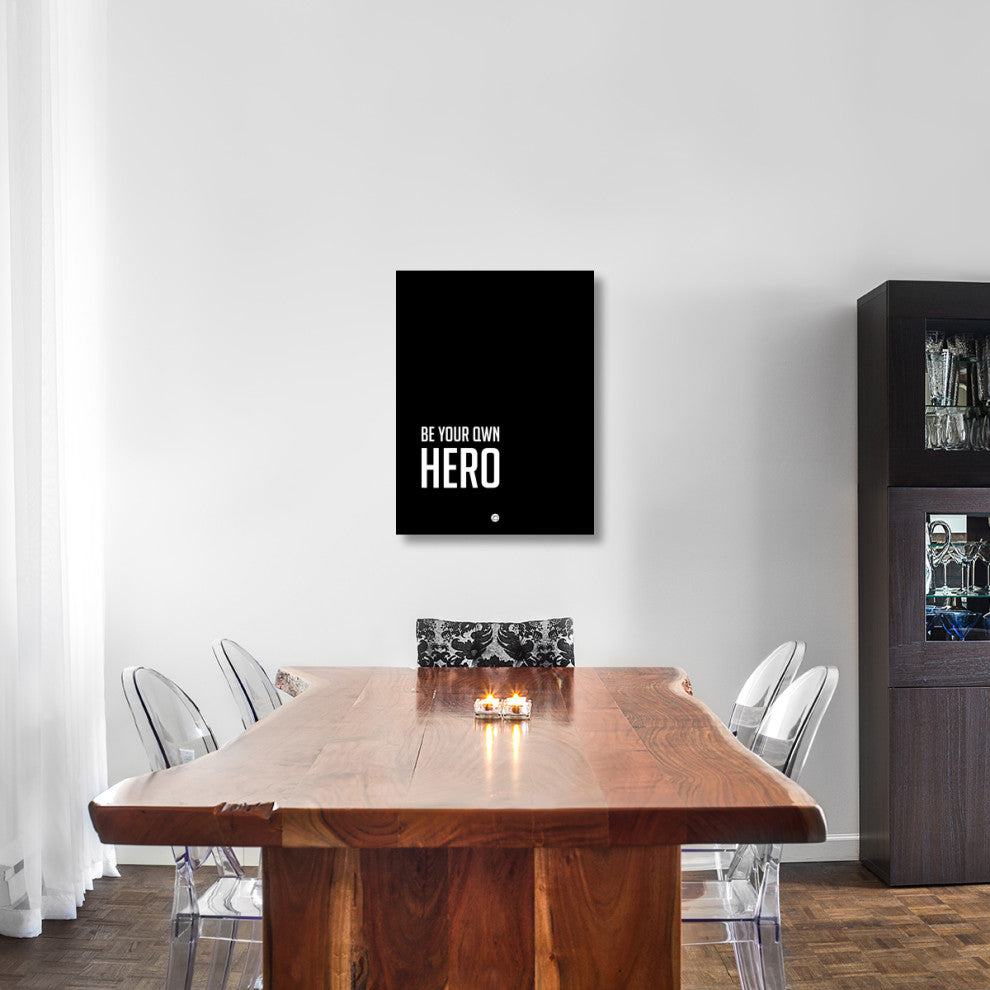 "Be Your Own Hero Poster Black" Fine Art Print