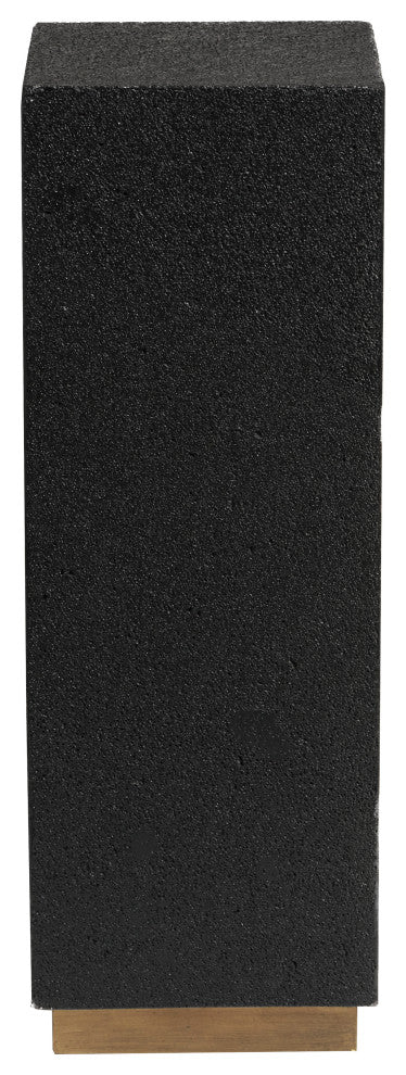 Small Lava Stone Metal Base Pedestal by Pulaski Furniture