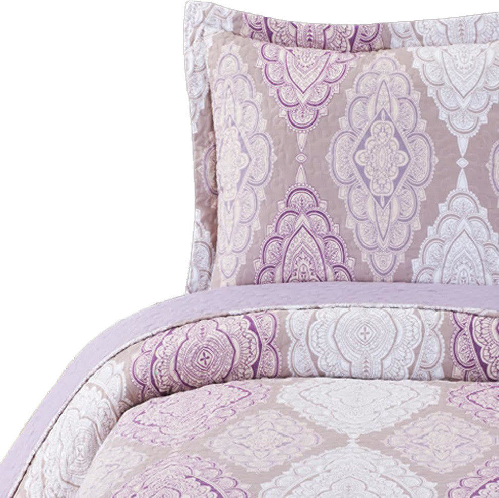 Jewel Oversized Reversible Coverlet Set, King/Cal King