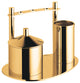 Sweet Countertop Tumbler and Cotton Case Holder, Gold