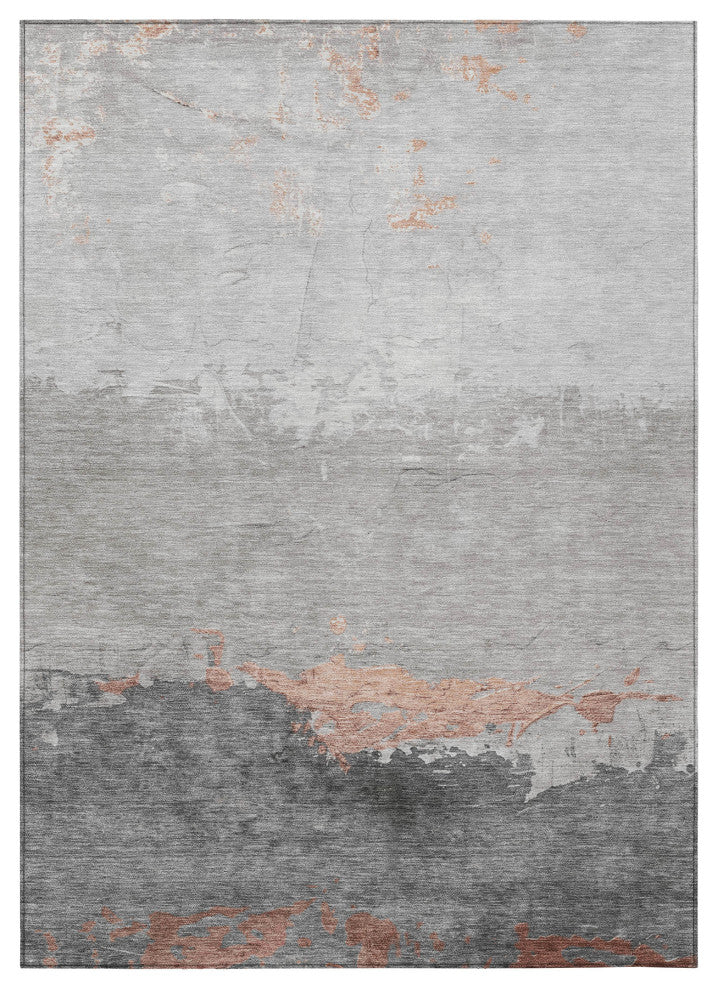 Machine Washable Indoor/Outdoor Chantille ACN1885 Salmon 10' x 14' Rug