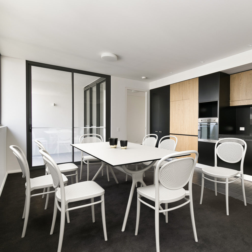 Marcel Resin Outdoor Chair White, Set of 2