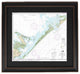 Framed Nautical Chart; Outer Banks Ocracoke lnlet and Core Sound