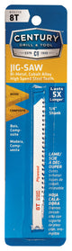Bi-Metal Jig Saw Blade, Universal Shank, 8Tx3-5/8"