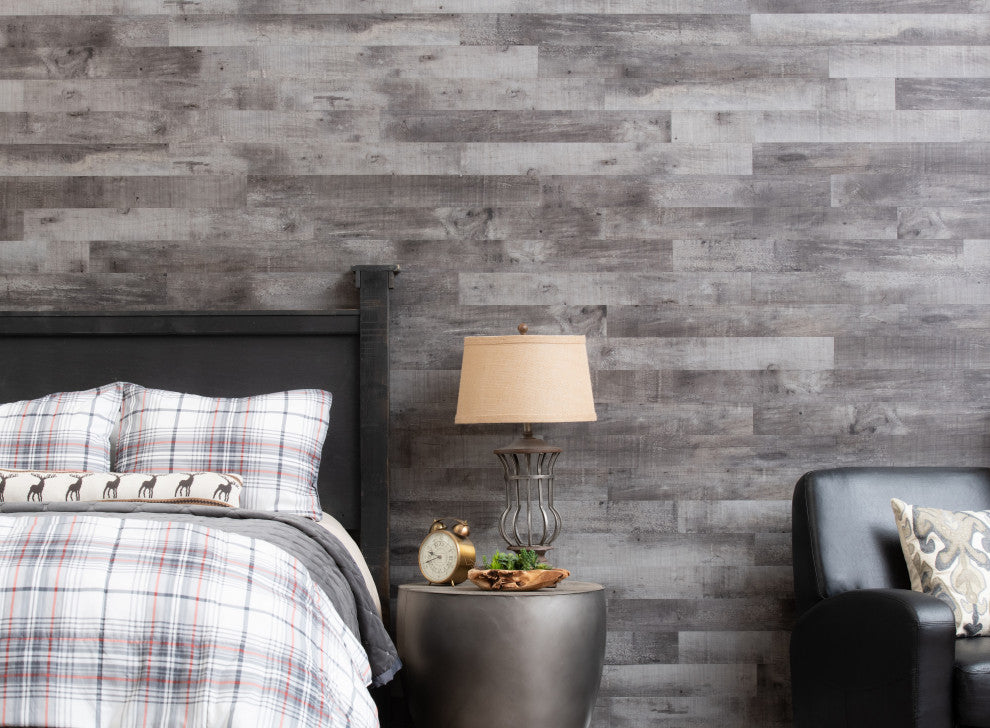 E-Z Wall Peel and Press Driftwood Wall Planks