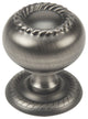 Cosmas 4040AS Antique Silver Cabinet Knob With Matching Backplate, Set of 5