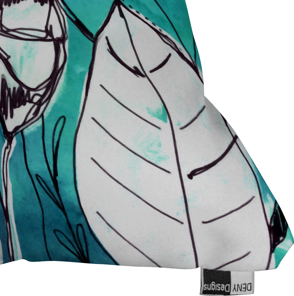 Deny Designs Cayenablanca Abstract Garden Outdoor Throw Pillow