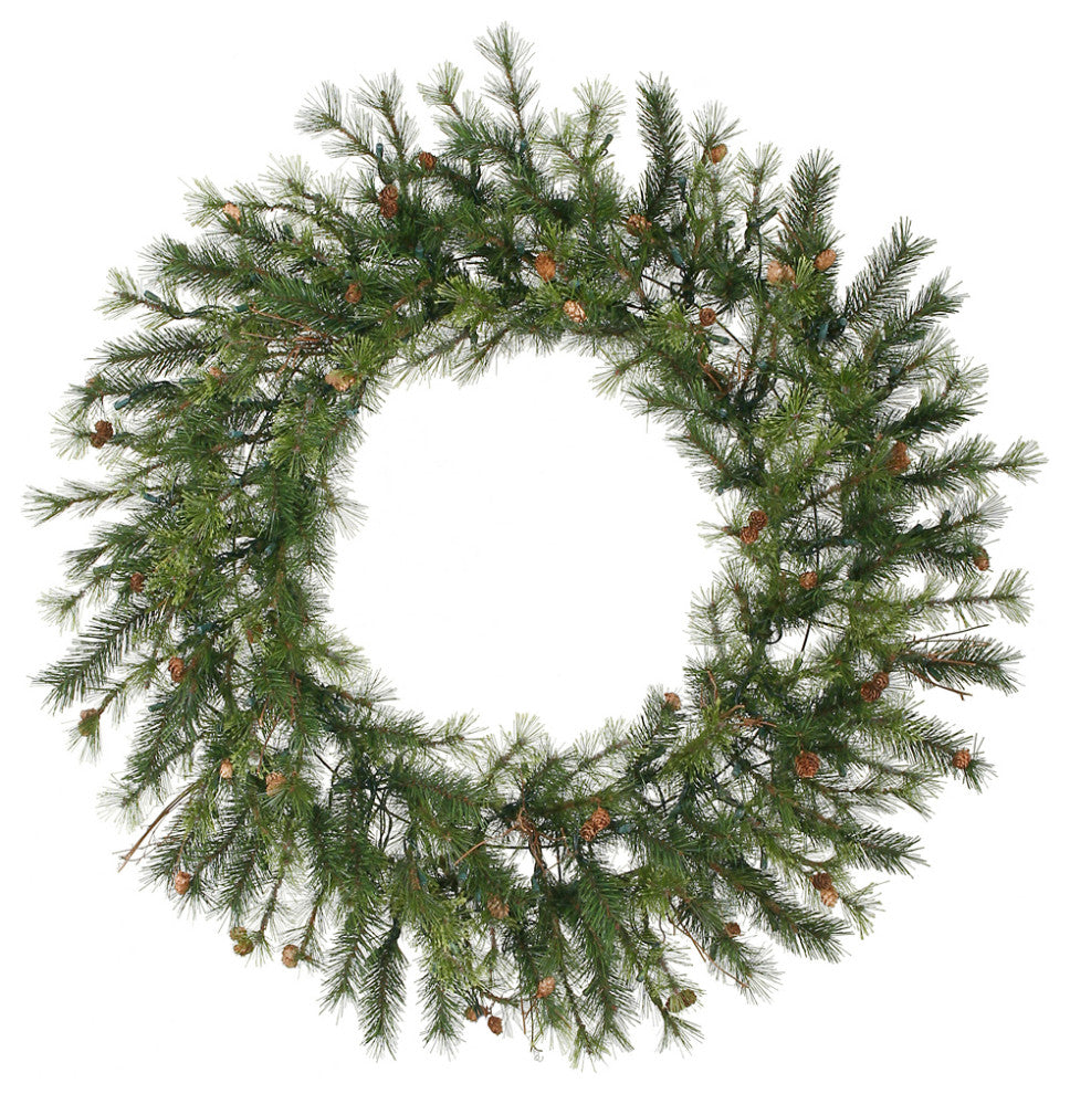 Mixed Country Pine Artificial Christmas Wreath, Unlit, 60"