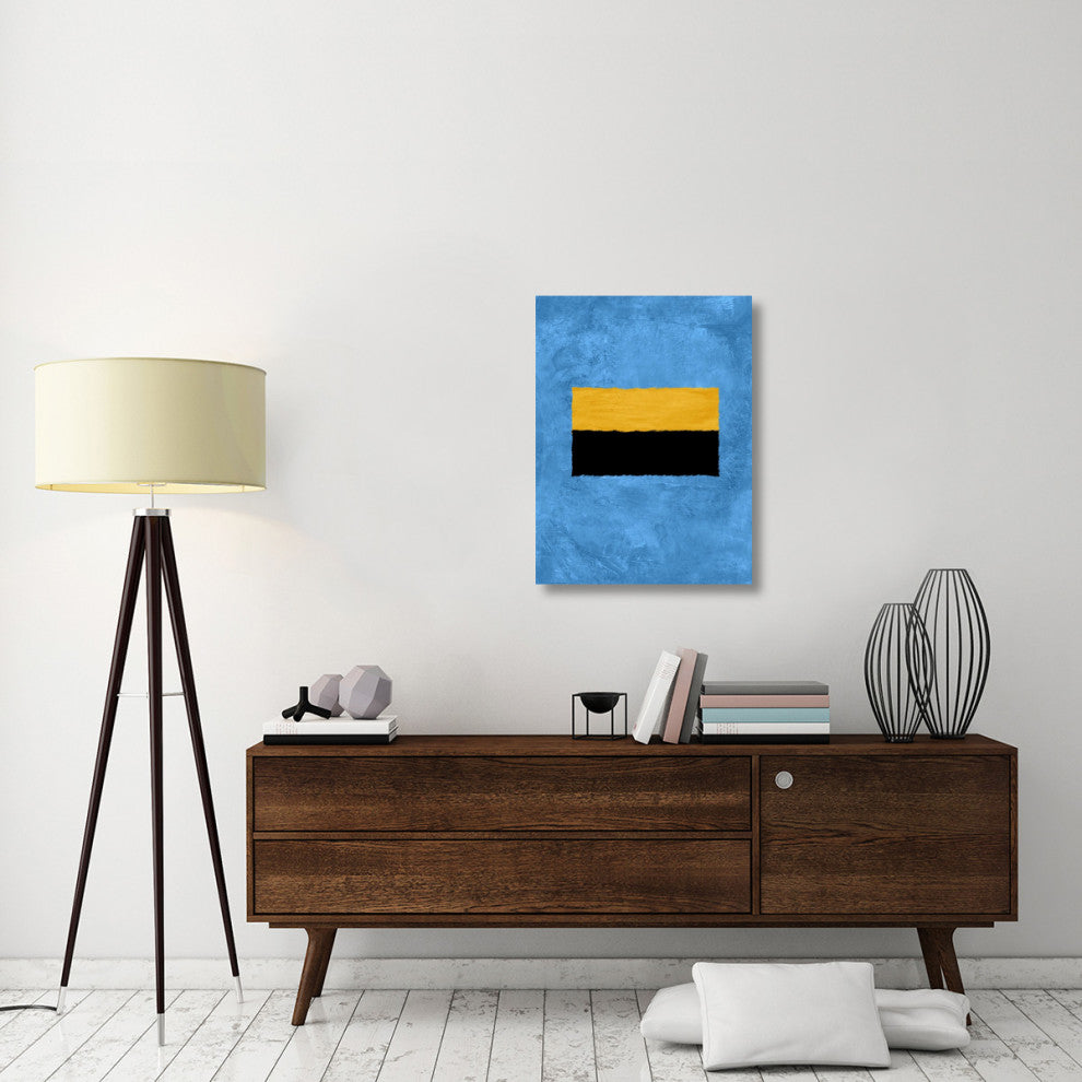 "Blue And Square Theme 1" Fine Art Print