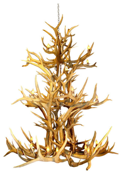Elk, Whitetail, Mule Deer Antler Chandelier Light