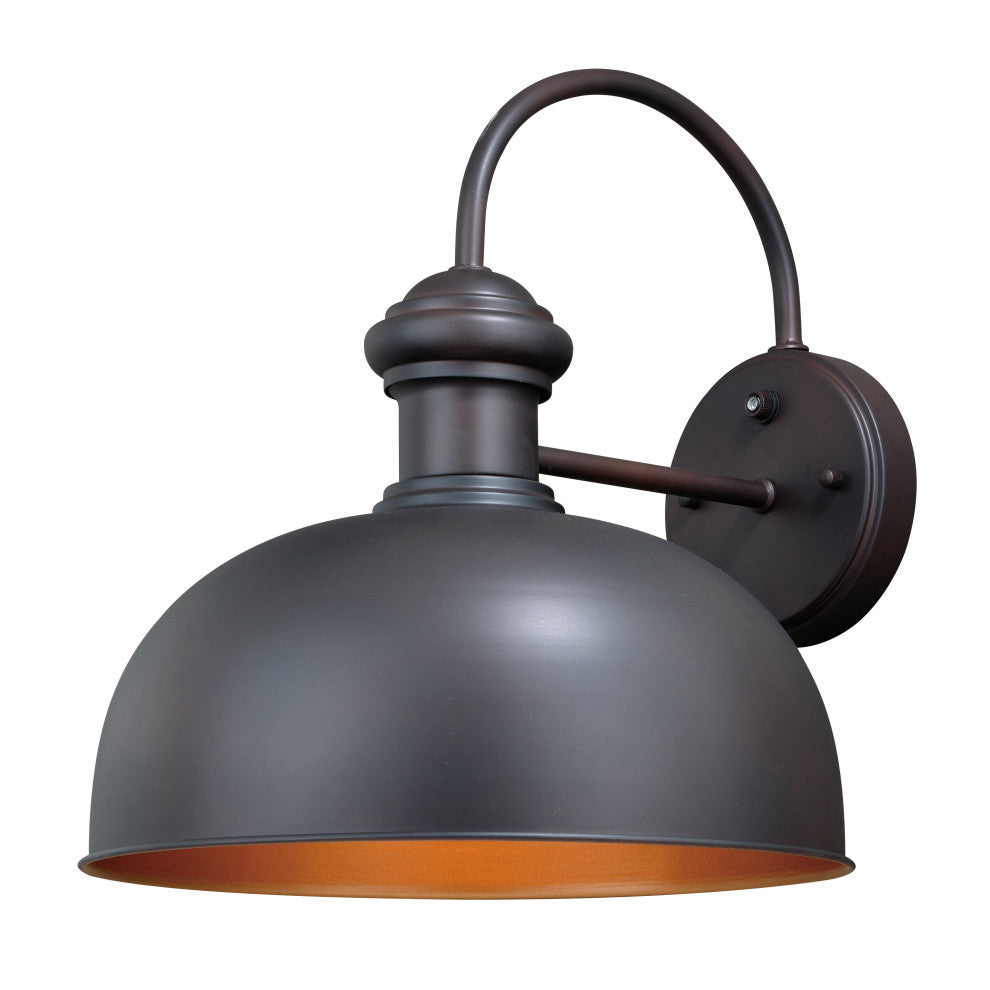 Franklin 13" Outdoor Wall Light Oil Burnished Bronze and Light Gold