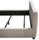 Venus Vertical Channel Tufted Eastern King Bed, Light Gray