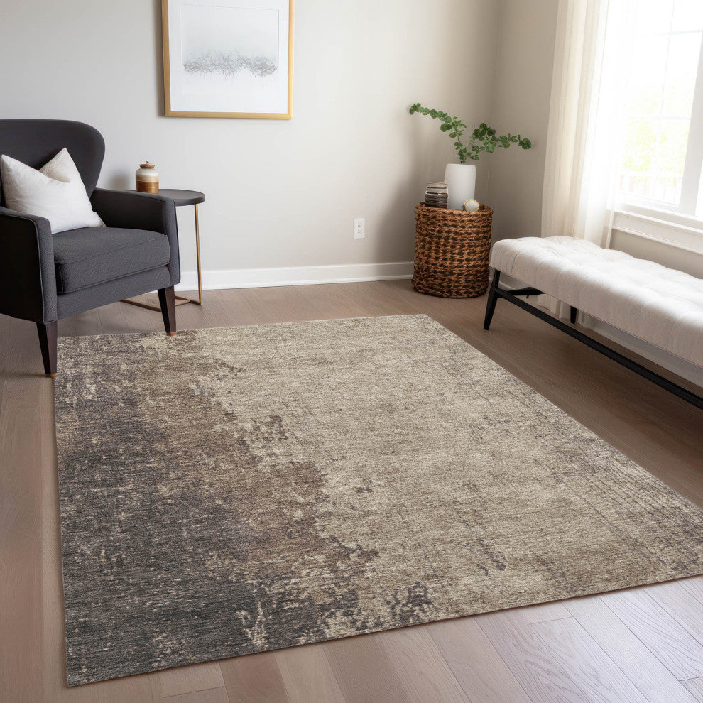 Machine Washable Indoor/Outdoor Chantille ACN1912 Taupe 2'6" x 3'10" Rug