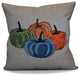Paper Mache Pumpkins Geometric Print Pillow, Gray, 16"x16"