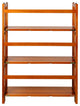 3 Shelf Folding Bookcase, Honey Oak, Large, 3 Shelf