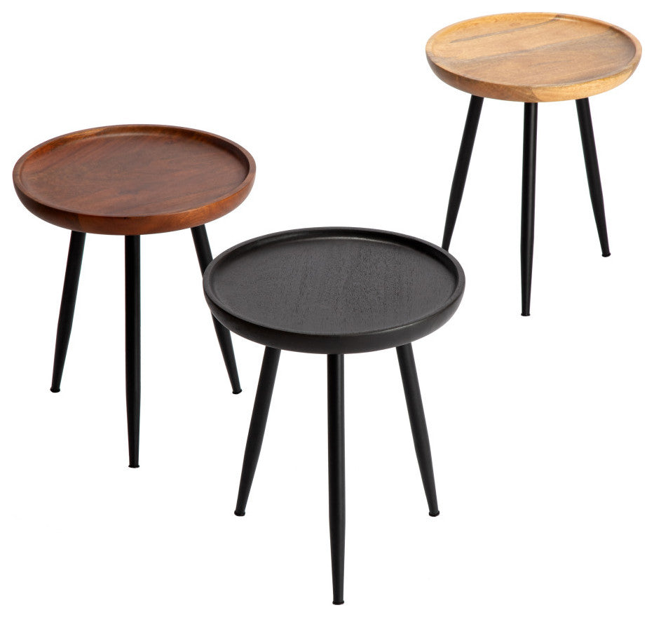 Chevery Small Tri Pin Side Table, Natural