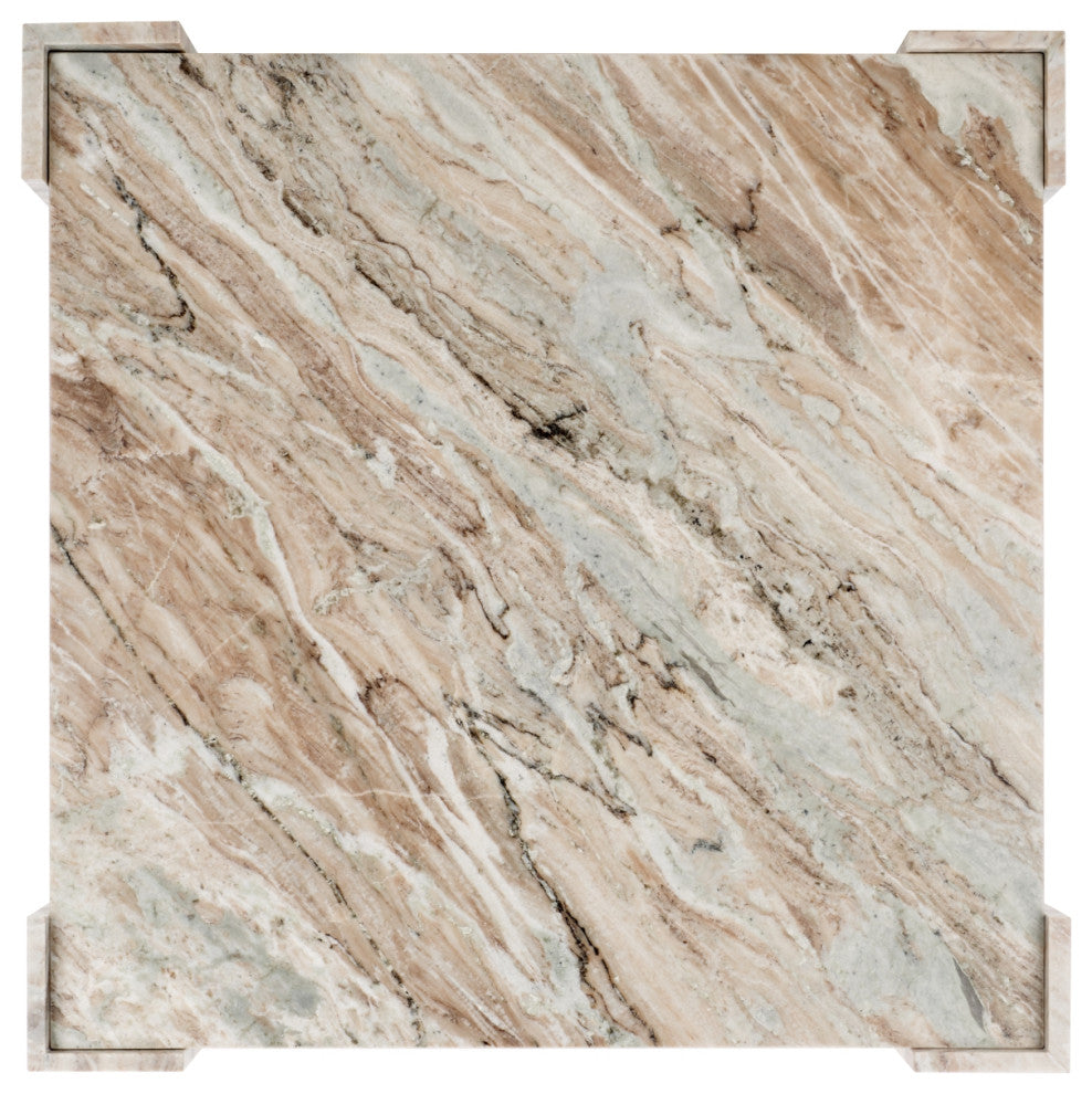 Safavieh Couture Catayana Marble Coffee Table, White/Brown