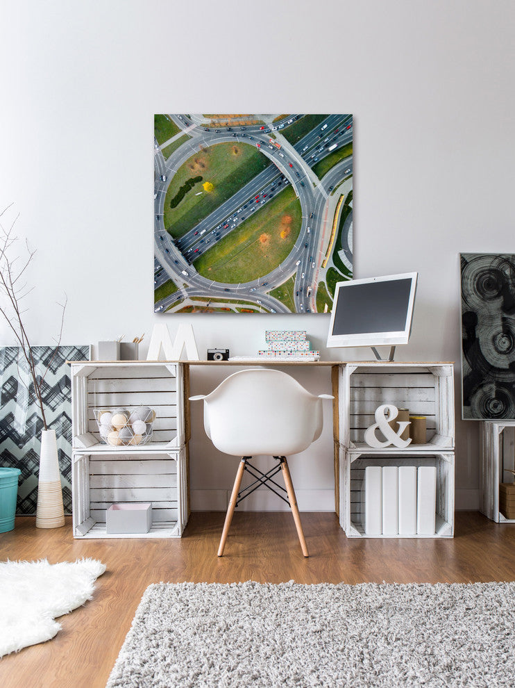 "Traffic Circles" Print on Canvas by Karolis Janulis