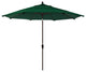11' Bronze Auto-Tilt Crank Lift Aluminum Umbrella, Sunbrella, Forest Green