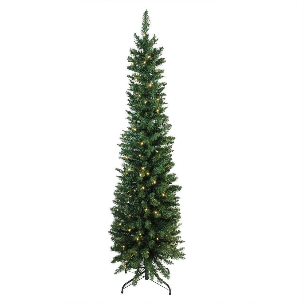 6'x21" Pre-Lit Northern Balsam Fir Christmas Tree
