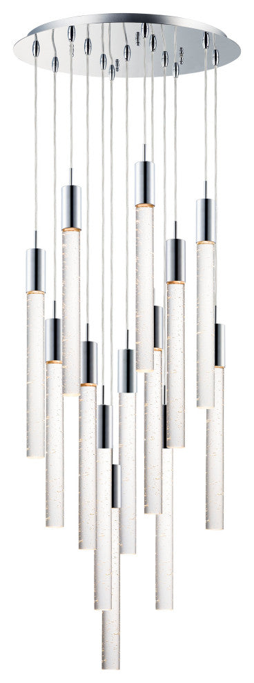 Big Fizz 13-Light LED Pendant, Polished Chrome