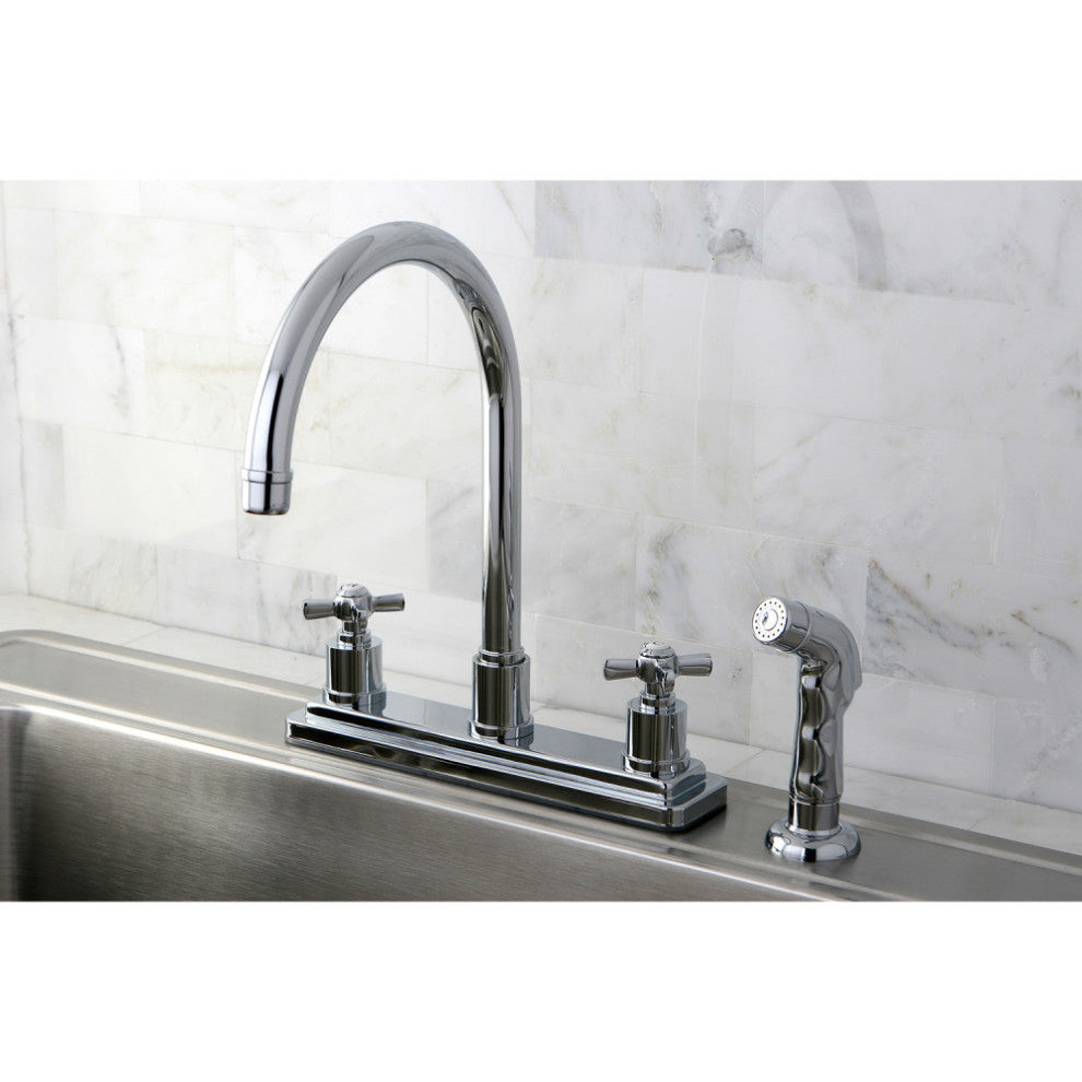Kingston Brass Centerset Kitchen Faucet, Polished Chrome