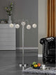 SOHO 65"H Modern 5-Light Brushed Steel Crystal Balls Floor Lamp With Dimmer