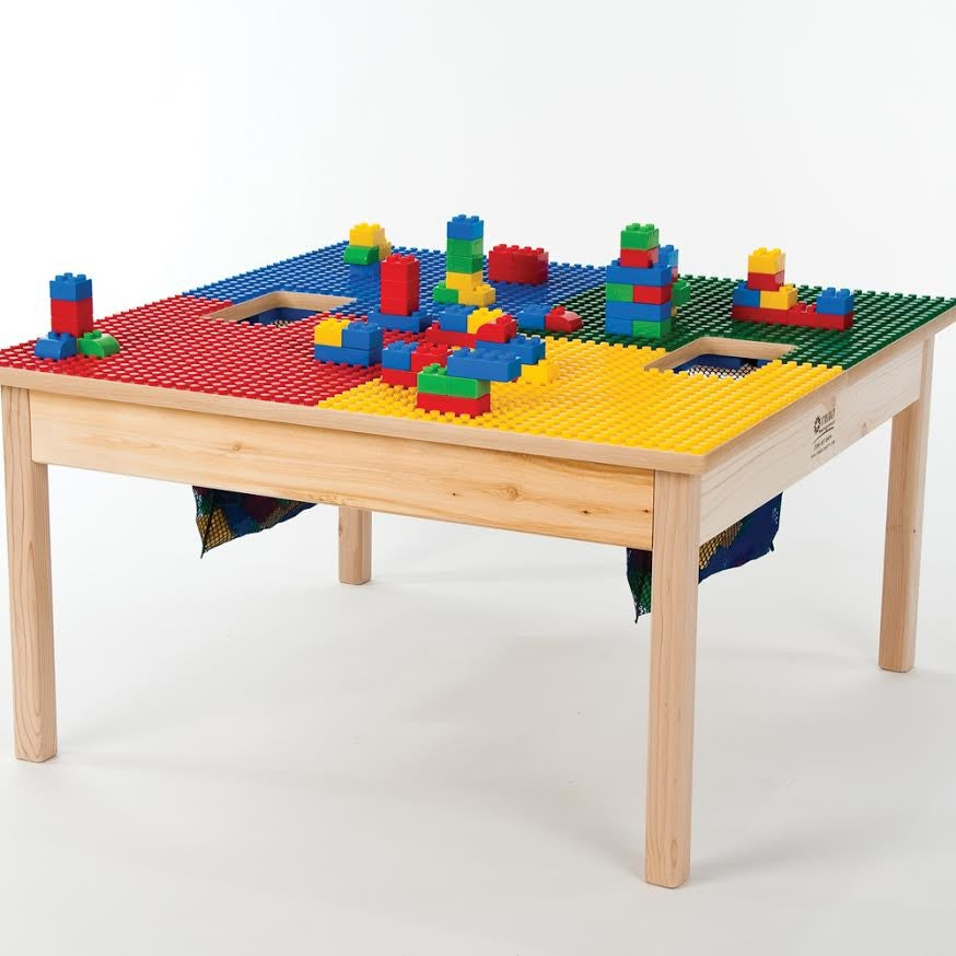 Duplo Compatible Play Table With Storage Bag, 32"x32", With Play Table Cover