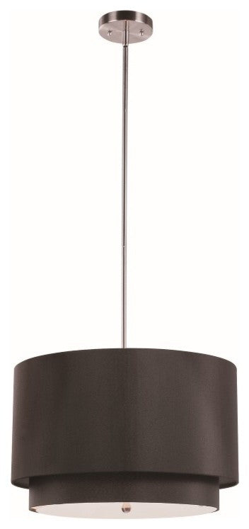 3 Light Pendant, Black