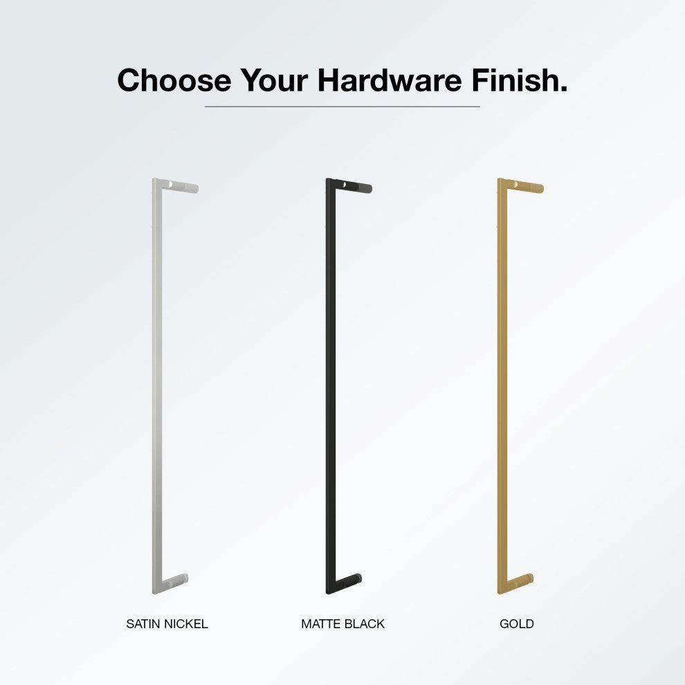 Selby Frameless Sliding Clear Alcove Shower Door, Brushed Gold, 48"