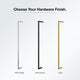 Selby Frameless Sliding Clear Alcove Shower Door, Brushed Gold, 48"