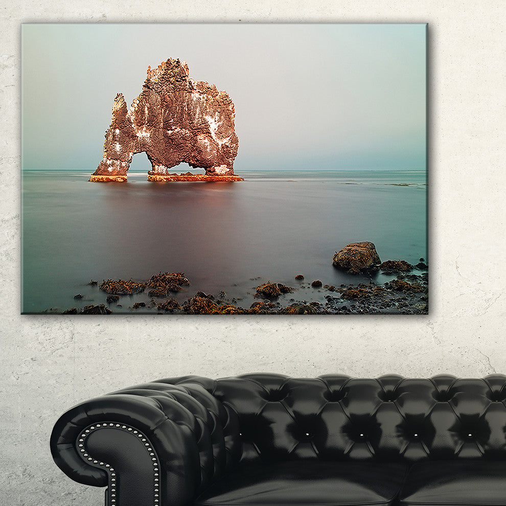 "Rock Sea Symbol in Iceland" Seashore Canvas Art, 40"x30"