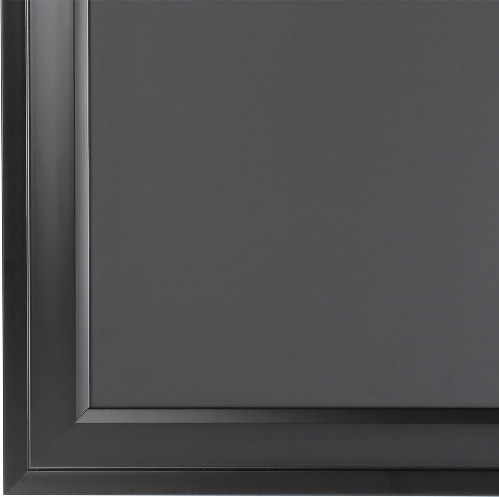 Bosc Wall Mounted Framed Magnetic Chalkboard, Black, 27.5x18.5