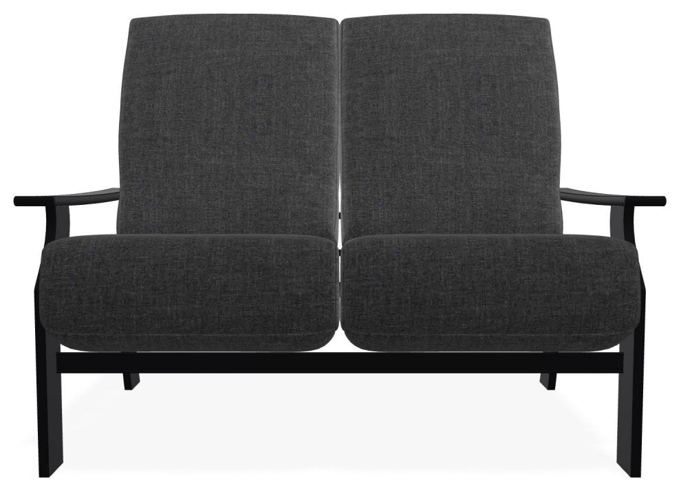 St. Catherine Deep Seat Outdoor Loveseat, Slate/Black