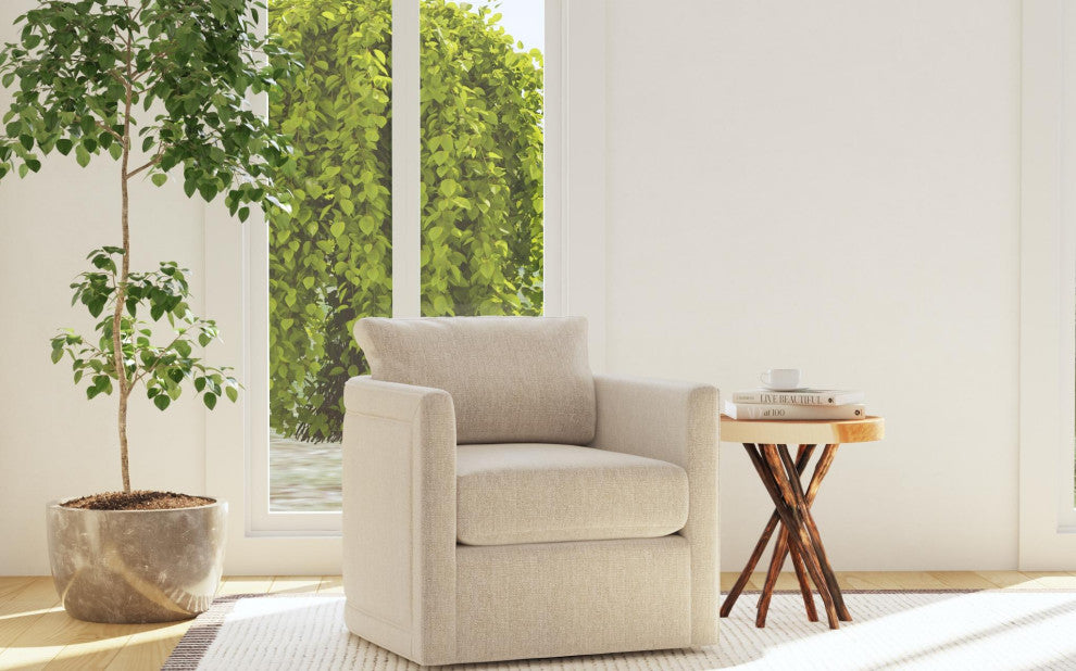 East at Main Merrill Brown Round Teakwood Accent Table