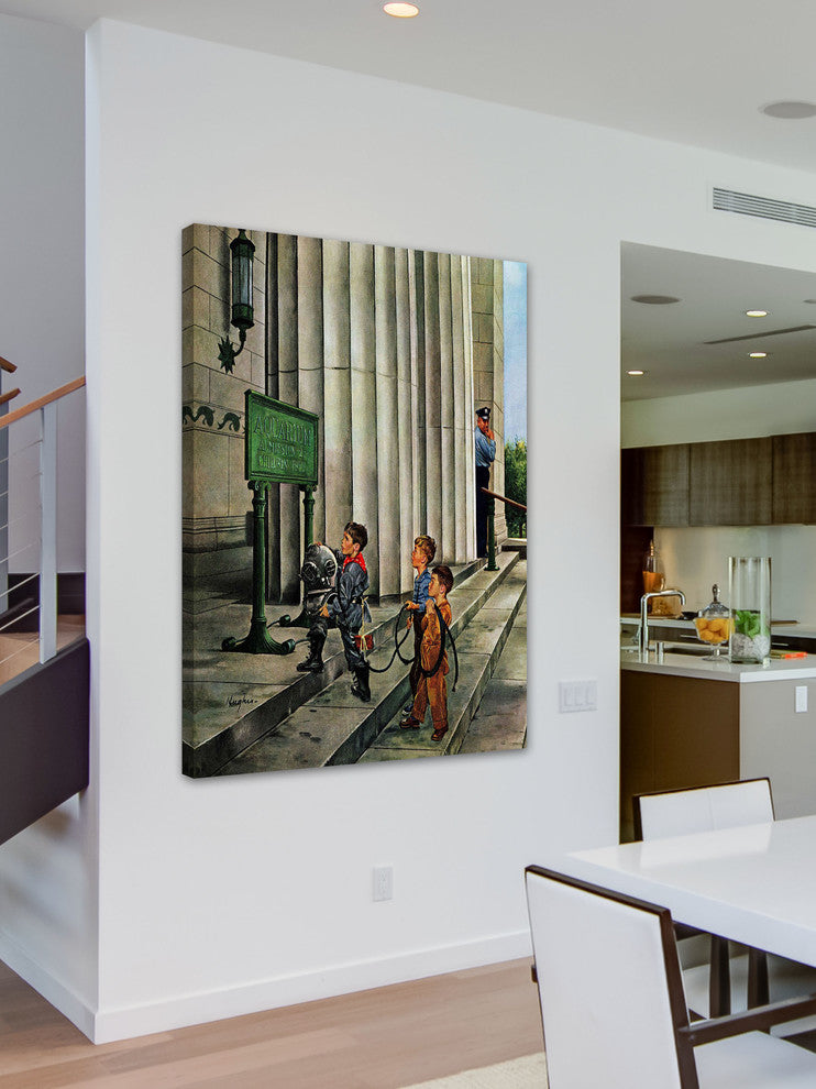 "Public Aquarium" Painting Print on Canvas by George Hughes