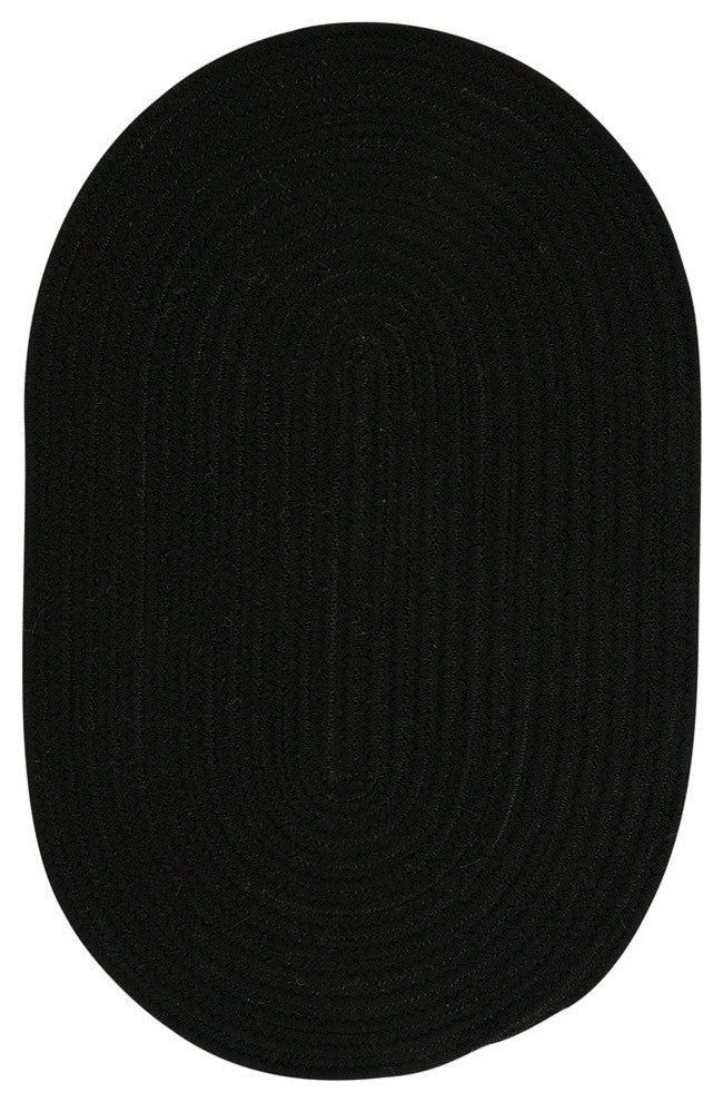 Colonial Mills Bristol WL05 Black Traditional Area Rug, Oval 4'x6'