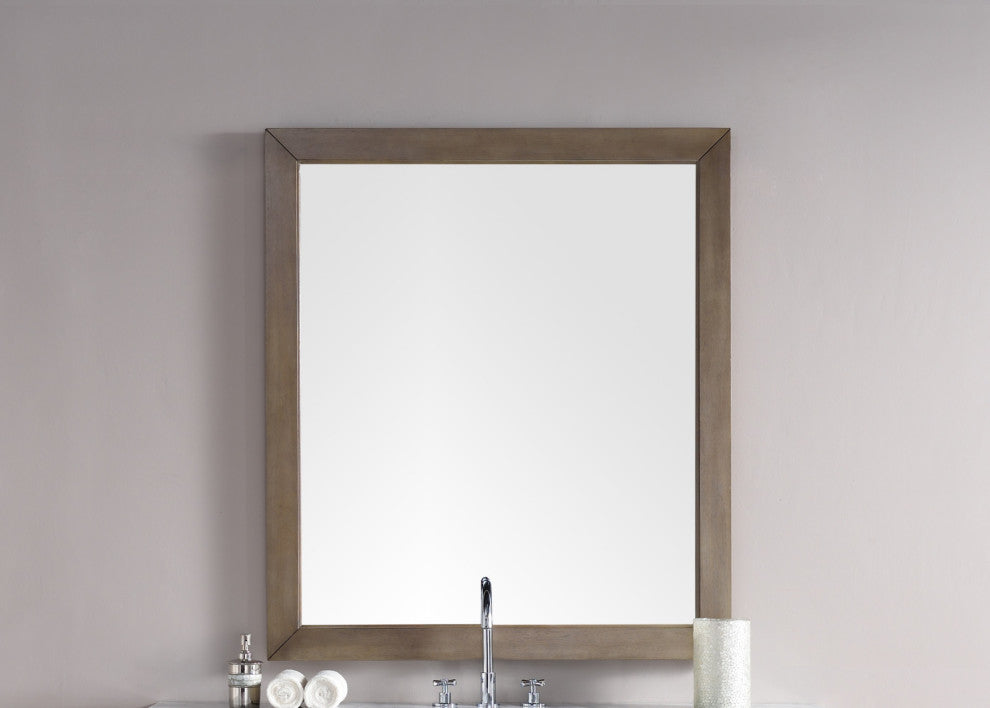 James Martin 305-M48-WWW Chicago Wall Mount Mirror In Whitewashed Walnut