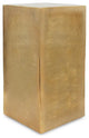 Aluminum Square Tall Pedestal, Gold, Small
