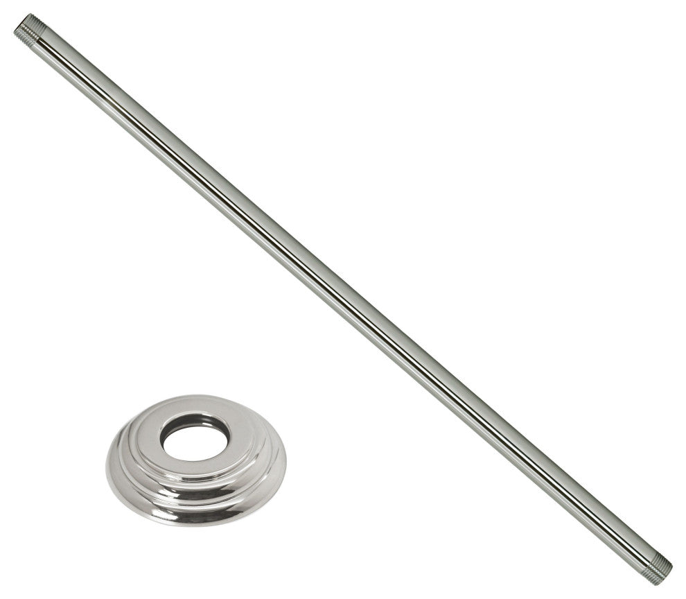 1/2" Ips X 19" Ceiling Mounted Shower Arm With Flange In Oil Rubbed Bronze, Polished Nickel