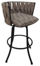 Metalona Extra Tall Bar StoolBar Stool, Basin Beige, Black, 34"