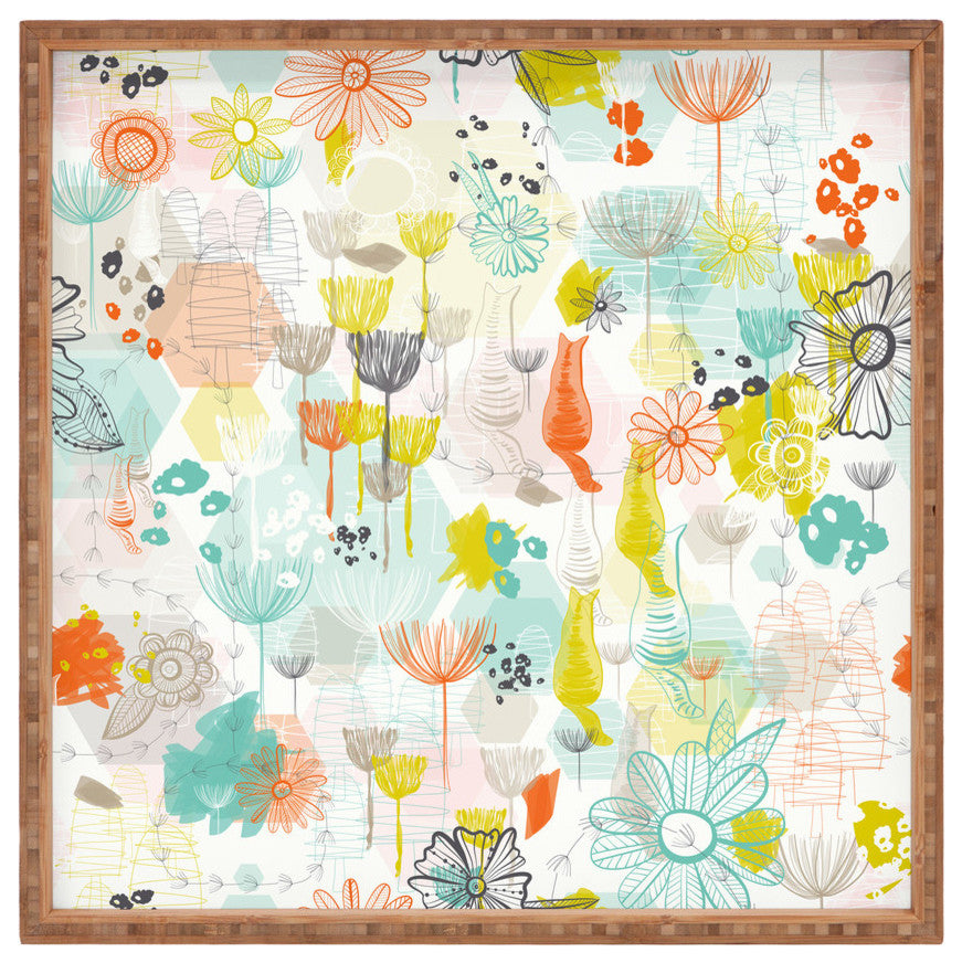 Deny Designs Jenean Morrison Rooftop Garden Square Tray