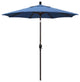 7.5' Bronze Push-Button Tilt Crank Aluminum Umbrella, Capri Pacifica