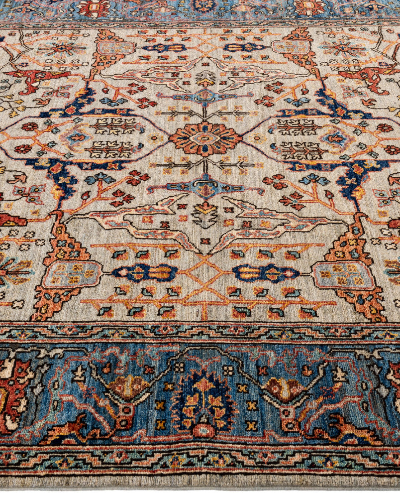 Serapi One-of-a-Kind Hand-Knotted Area Rug Light Gray, 5'11" x 8'9"
