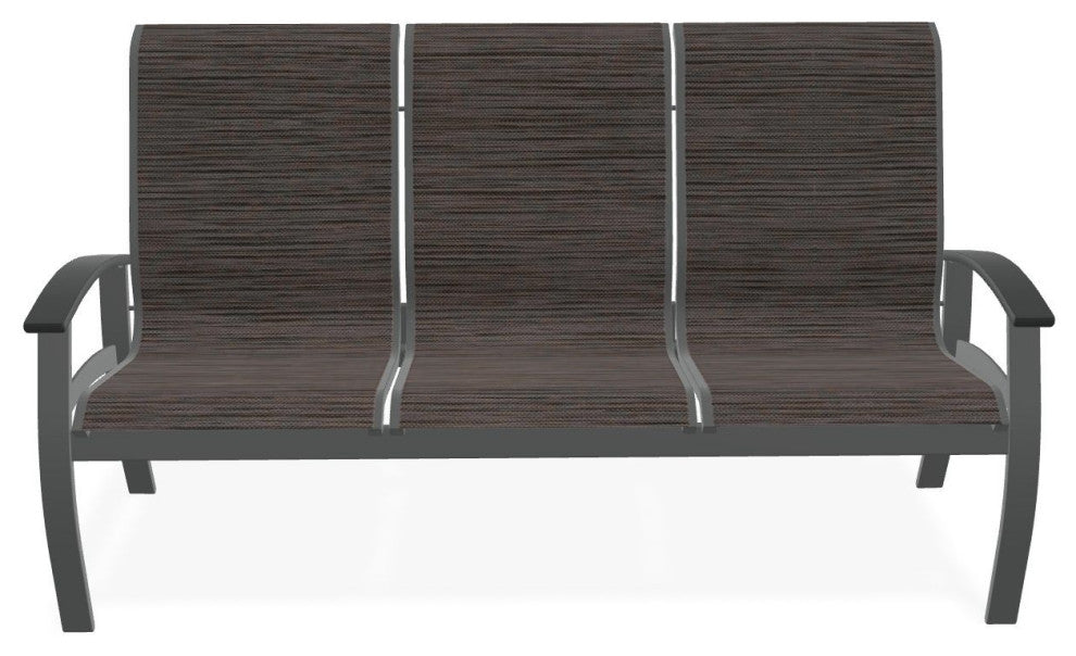 Belle Isle Sling 3-Seat Outdoor Sofa, James/Graphite