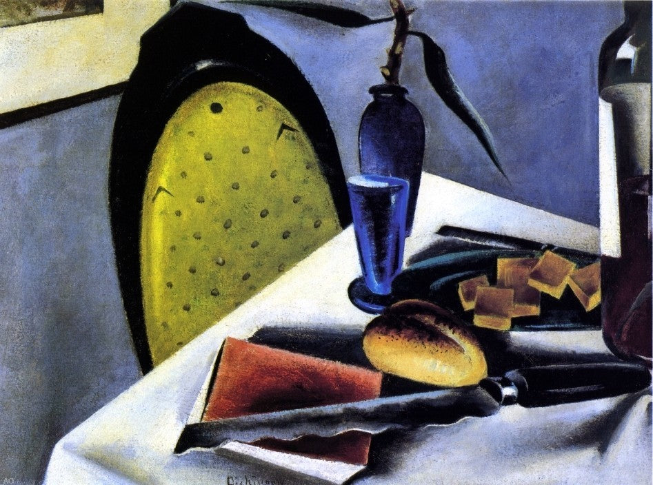 Preston Dickinson Still LIfe with Yellow-Green Chair - 21" x 28" Premium Canvas