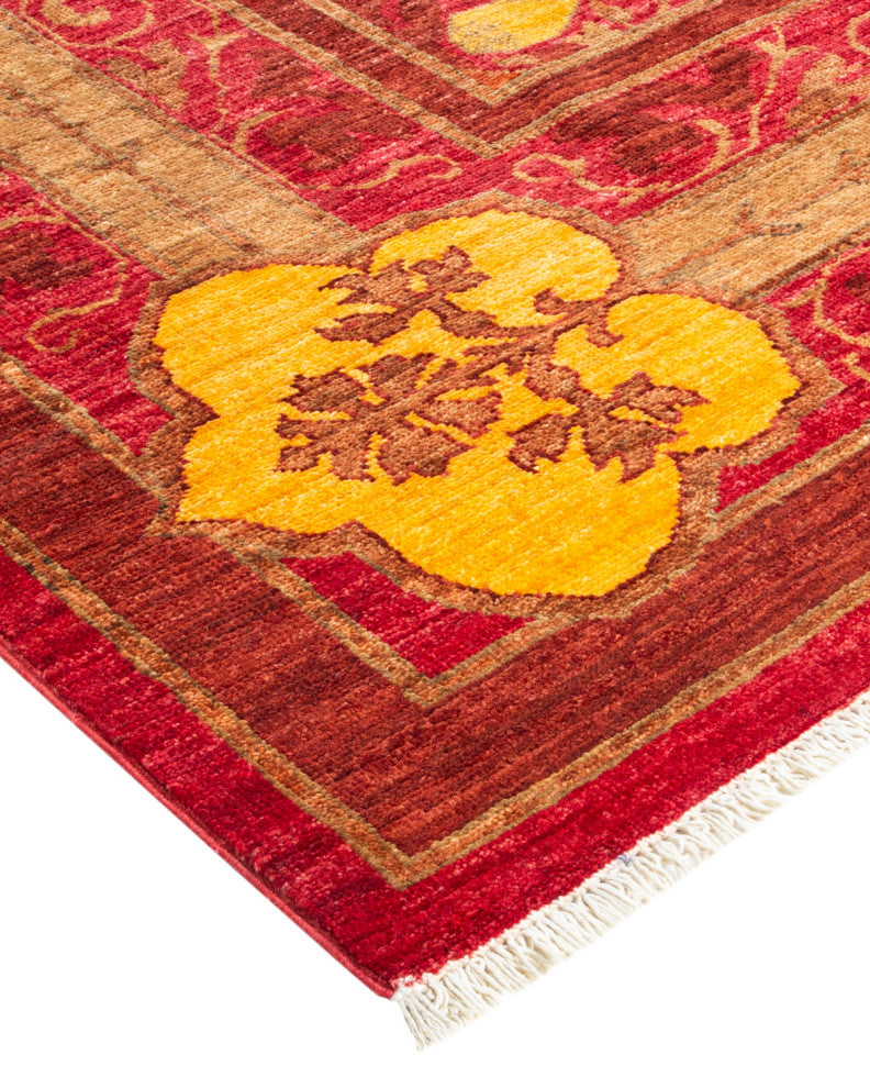 Arts and Crafts, One-of-a-Kind Hand-Knotted Area Rug Red, 8'0"x9'10"